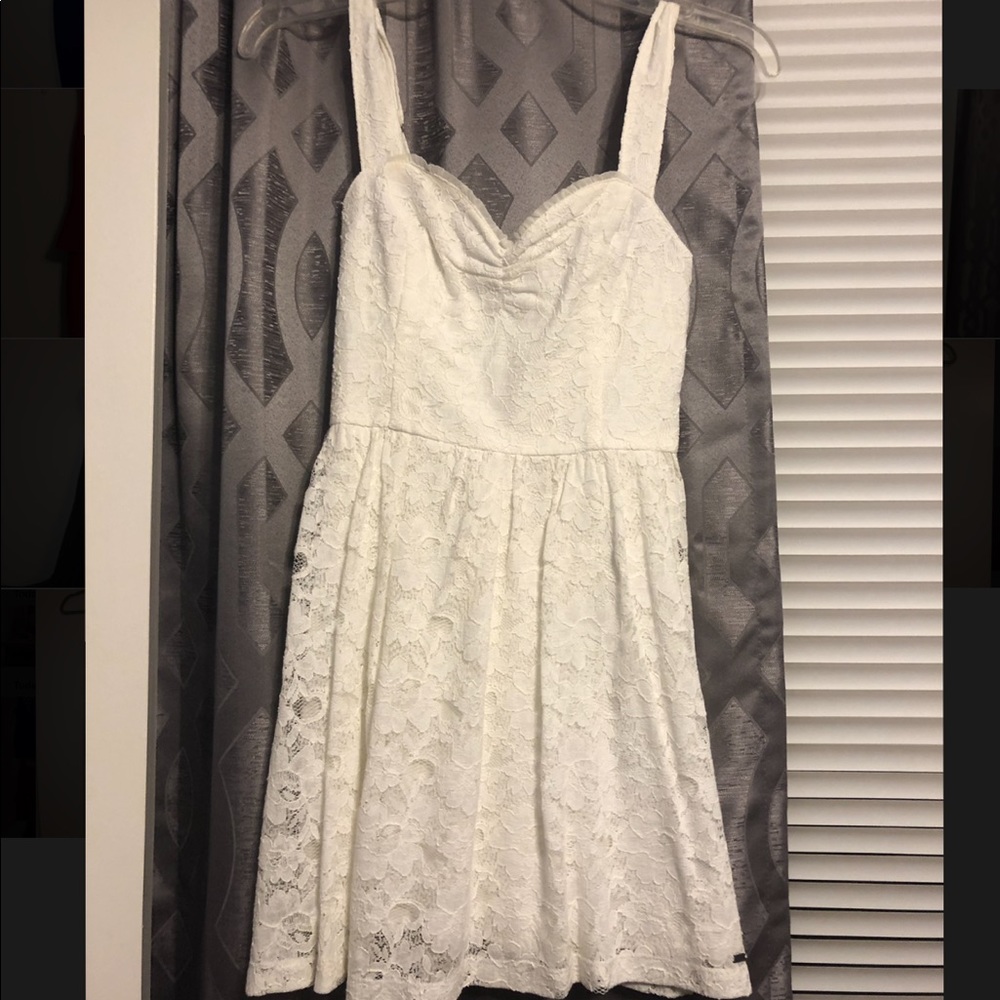 Hollister white lace dress